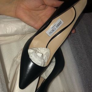 BNWT Jimmy Choo Romy 100 Black Kid Leather Size 40.5